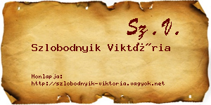 Szlobodnyik Viktória névjegykártya