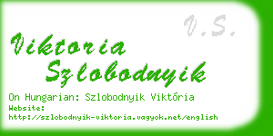 viktoria szlobodnyik business card